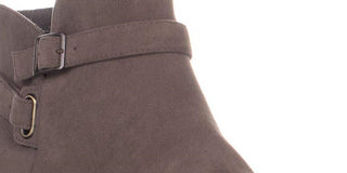 Giani Bernini Women's Dorii Leather Almond Toe Ankle Fashion Boots Gray Size 6.5 M