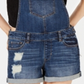 Dollhouse Juniors' Cuffed Denim Shortalls   Suede Blue Size 3