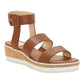 ED Ellen DeGeneres Women's Stassi Strappy Wedge Sandals Brown Size 6.5 M