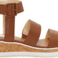 ED Ellen DeGeneres Women's Stassi Strappy Wedge Sandals Brown Size 6.5 M