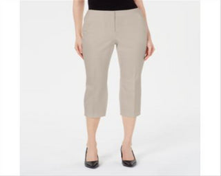 Alfani Women's Petite Capri Pants  Polished Beige Brown Size 2 P