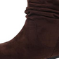 Brinley Co. Women's Wide Calf Microsuede Slouch Mid Calf Boot Brown Size 6.5