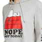 Peanuts Juniors' Snoopy Graphic Hoodie Gray Size Large