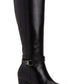 Giani Bernini Women's Rozario Leather Almond Toe Knee High Fashion Boots Black Size 7.5M