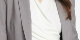 DKNY Women's  Button Wear to Work Blazer Jacket Gray Size 18