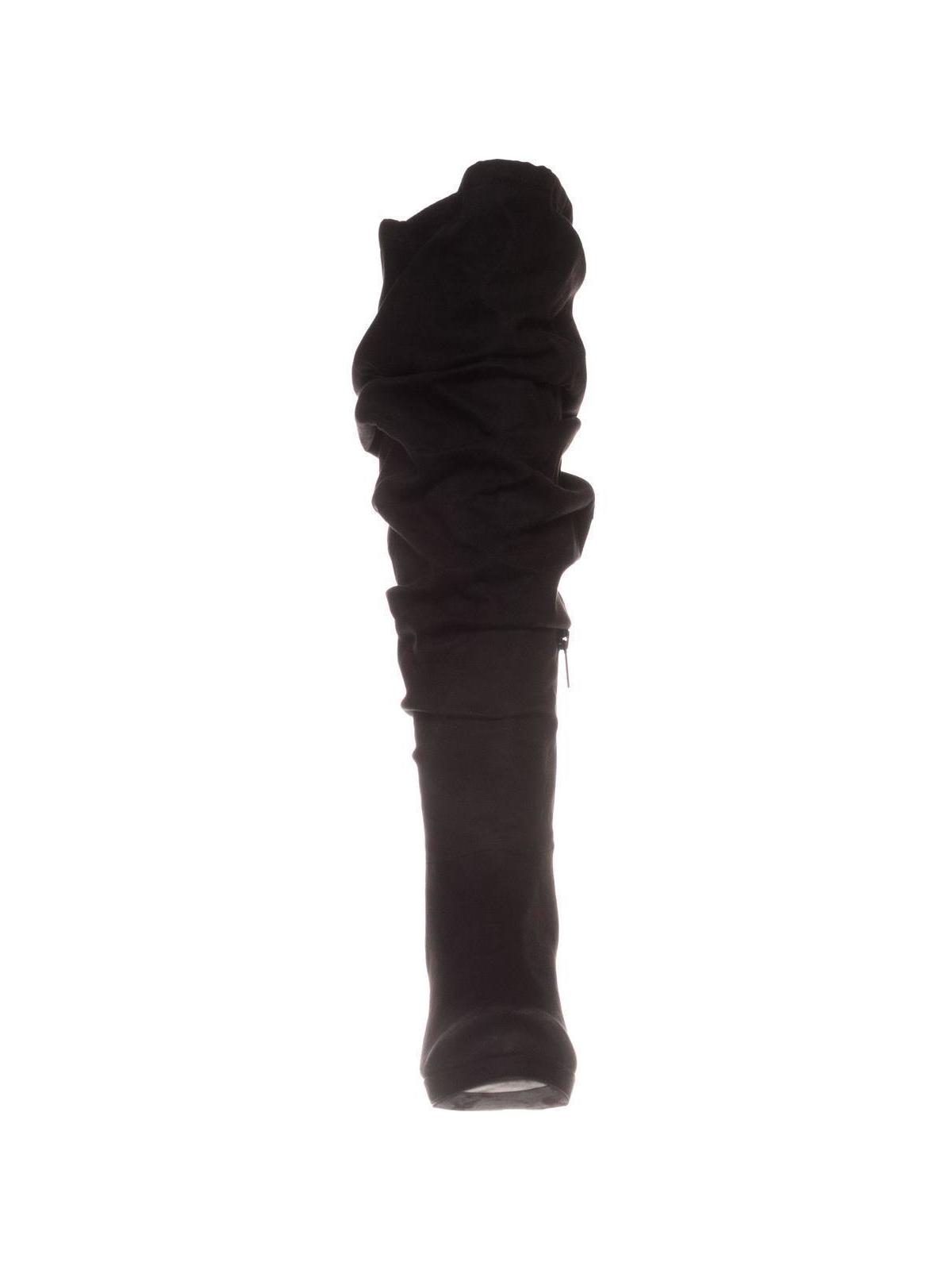 Thalia Sodi Women's Brisa Wide Calf Platform Knee High Boots Black Size 9W-WC