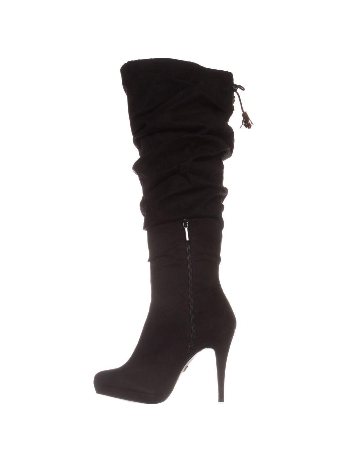 Thalia Sodi Women's Brisa Wide Calf Platform Knee High Boots Black Size 9W-WC