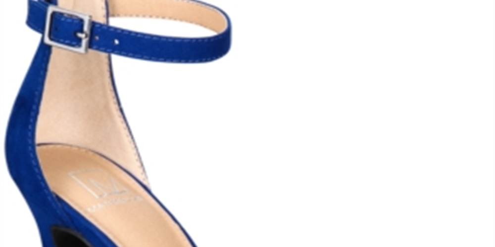 Material Girl Women's Blaire Two Piece Dress Sandals Blue Size 5 M