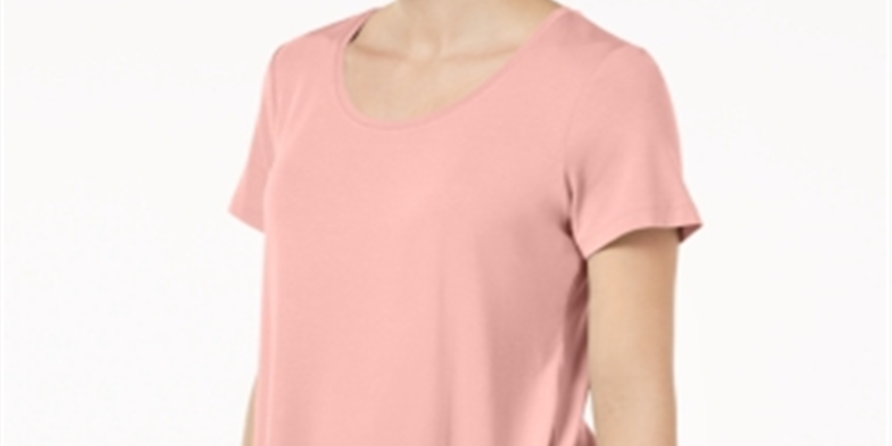 JM Collection Women's  Scoop-Neck Top Orange Size Medim