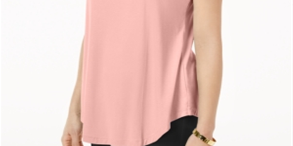 JM Collection Women's  Scoop-Neck Top Orange Size Medim