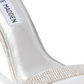 Steve Madden Women's Fabric Open Toe Special Occasion Ankle Strap Sandel Sliver Size 9 M