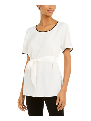 Alfani Women's Tie-Waist Top  White Size Small