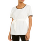 Alfani Women's Tie-Waist Top  White Size Small