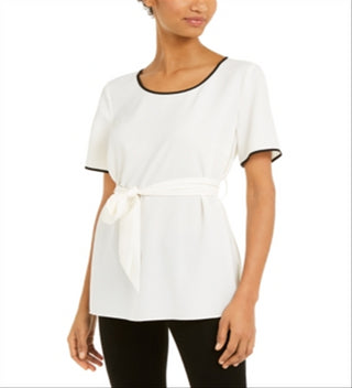 Alfani Women's Tie-Waist Top  White Size Small