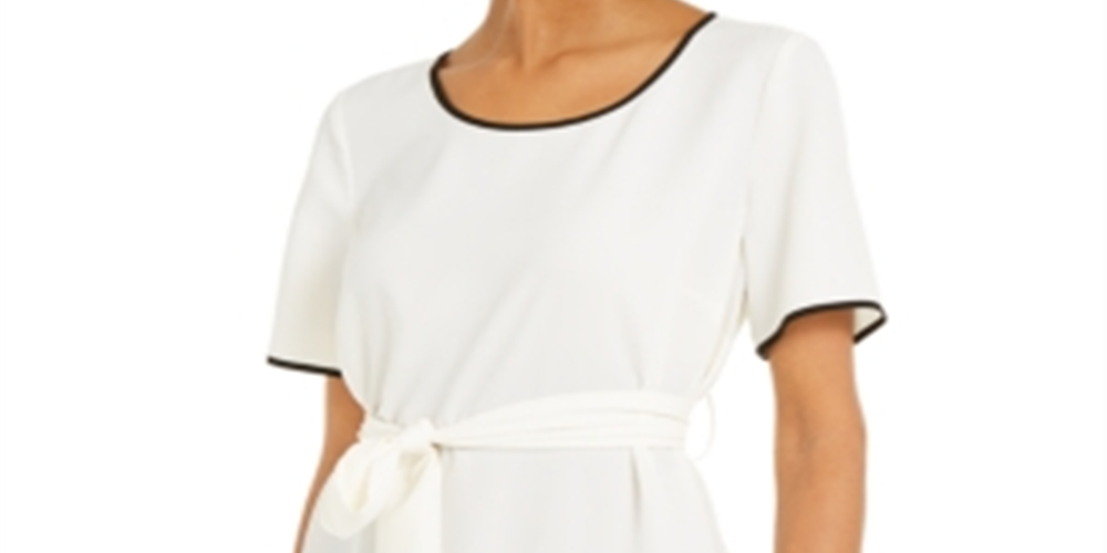 Alfani Women's Tie-Waist Top  White Size Small