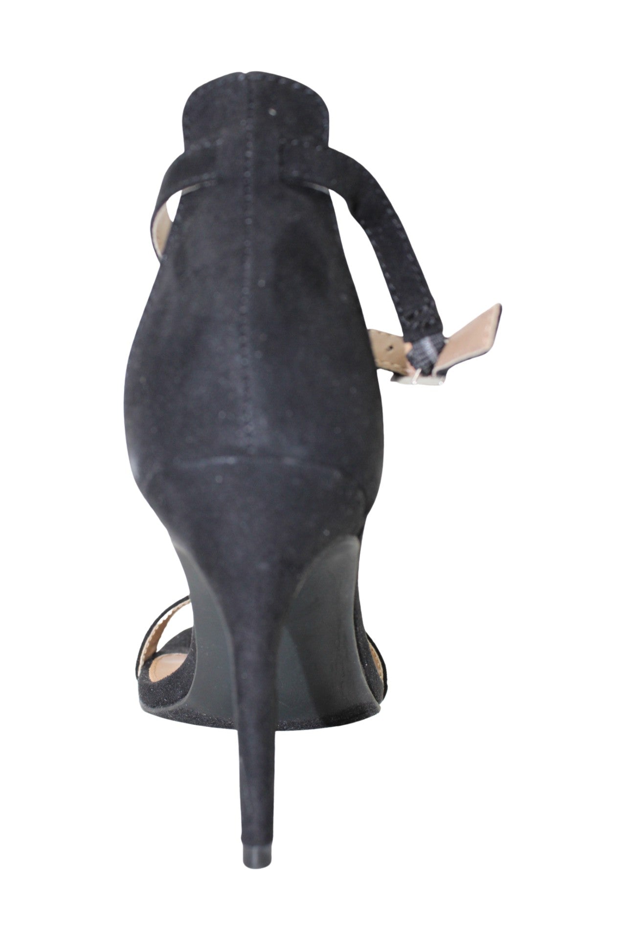 Material Girl Women's Blaire9 Fabric Open Toe Special Occasion Black Size 6.5