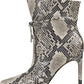 Nine West Women's Tirzah Dress Booties Natural black Snake Size 7.5M