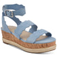 Marc Fisher Women's Fayme Flatform Sandals Blue Size 8.5 M