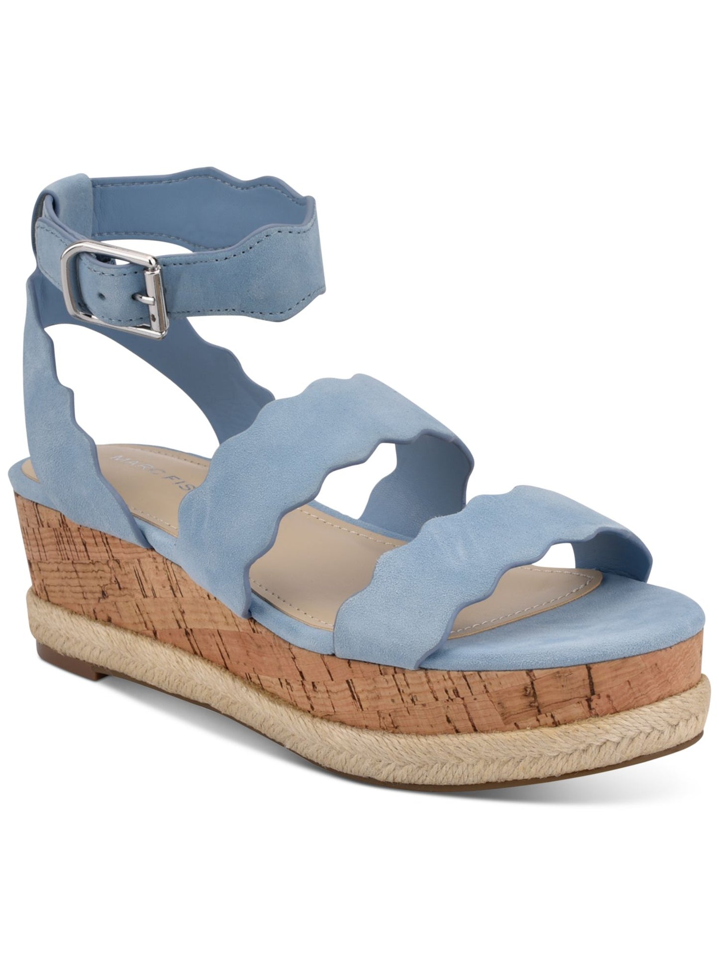 Marc Fisher Women's Fayme Flatform Sandals Blue Size 8.5 M
