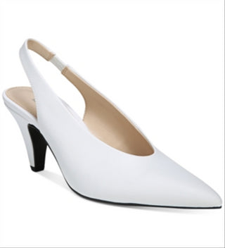 Bar III Women's Tanya Pointed Toe SlingBack Classic Pumps White Size 8M