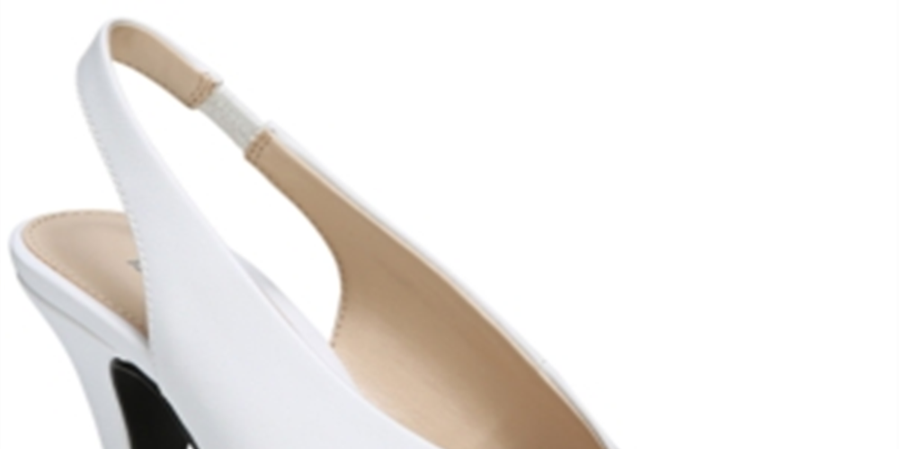 Bar III Women's Tanya Pointed Toe SlingBack Classic Pumps White Size 8M