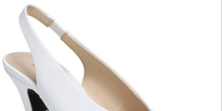 Bar III Women's Tanya Pointed Toe SlingBack Classic Pumps White Size 8M