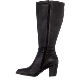 Giani Bernini Women's Rozario Leather Almond Toe Knee High Fashion Boots Black Size 5.5M