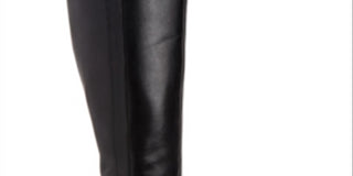 Giani Bernini Women's Rozario Leather Almond Toe Knee High Fashion Boots Black Size 5.5M