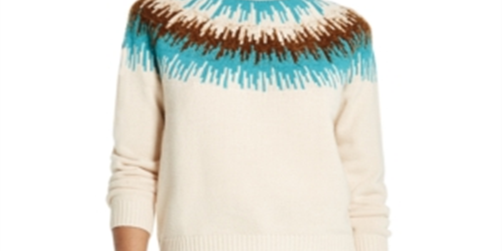 Weatherproof Vintage Women's Starburst Ski Sweater Gray Size Small