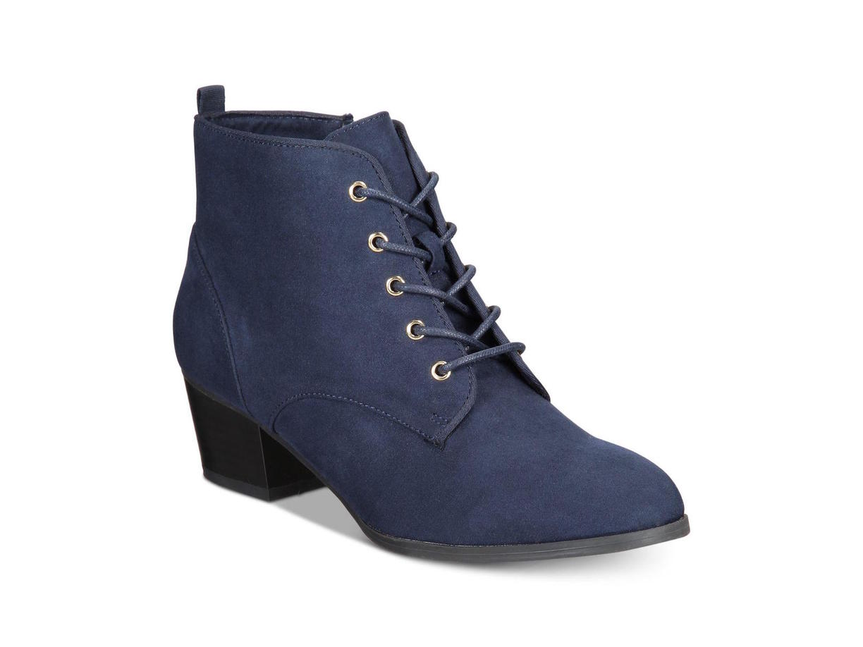 Charter Club Women's Almond Toe Ankle Fashion Boots Blue Size 10 M