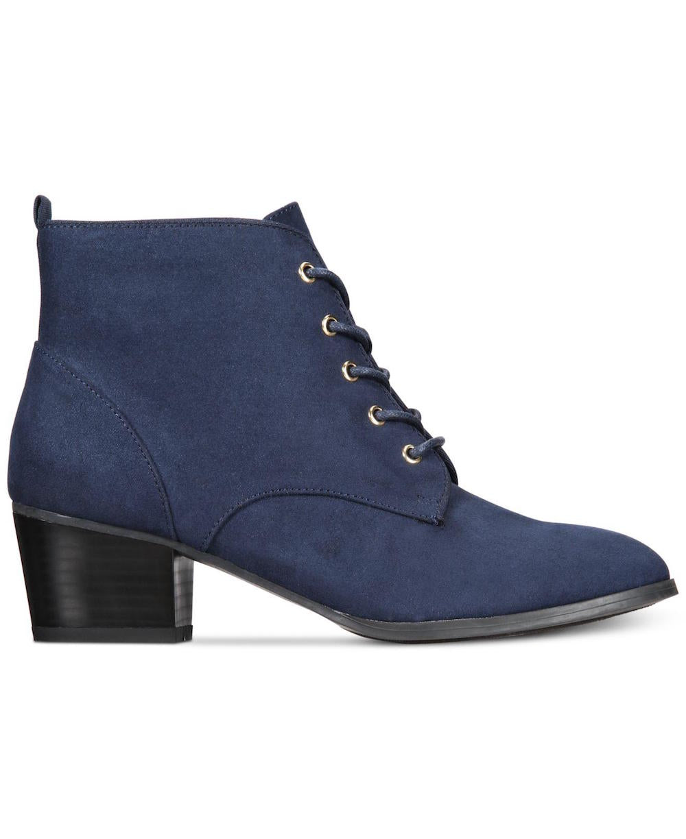 Charter Club Women's Almond Toe Ankle Fashion Boots Blue Size 10 M