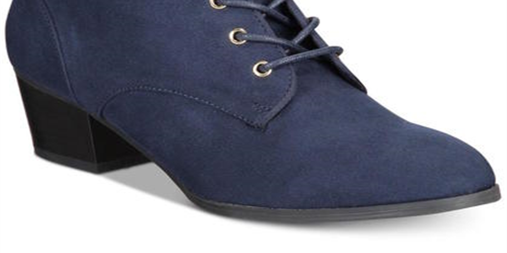 Charter Club Women's Almond Toe Ankle Fashion Boots Blue Size 10 M