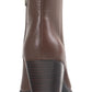 American Rag Women's Eryn Leather Block Heel Booties Brown Size 9.5M
