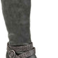 Journee Collection Women's Comfort Slip Resistant Garin Almond Toe Wedge Zip up Boots Gray Size 9X-WC