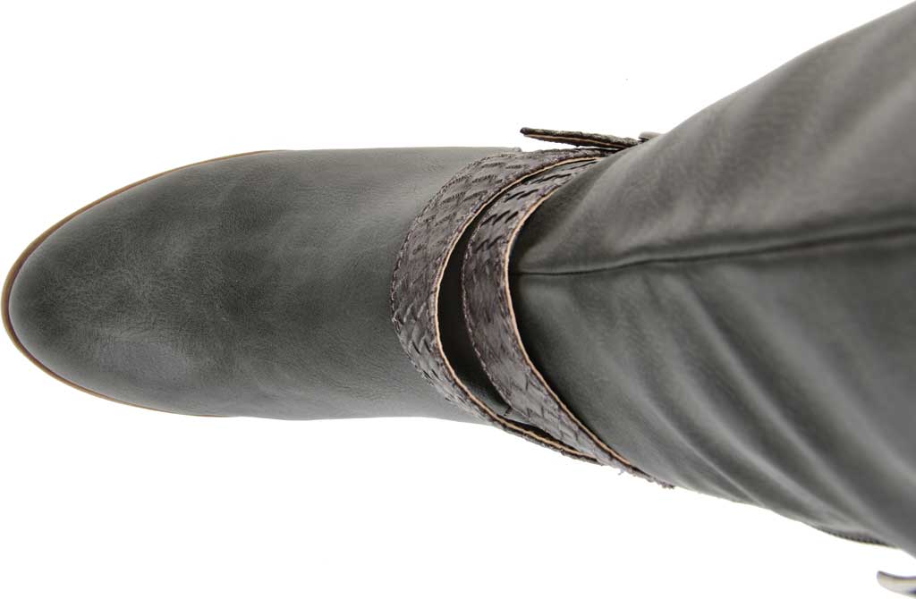 Journee Collection Women's Comfort Slip Resistant Garin Almond Toe Wedge Zip up Boots Gray Size 9X-WC