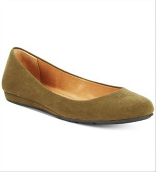 American Rag Women's Ellie Padded Insole Round Toe Flats Green Size 8.5 W