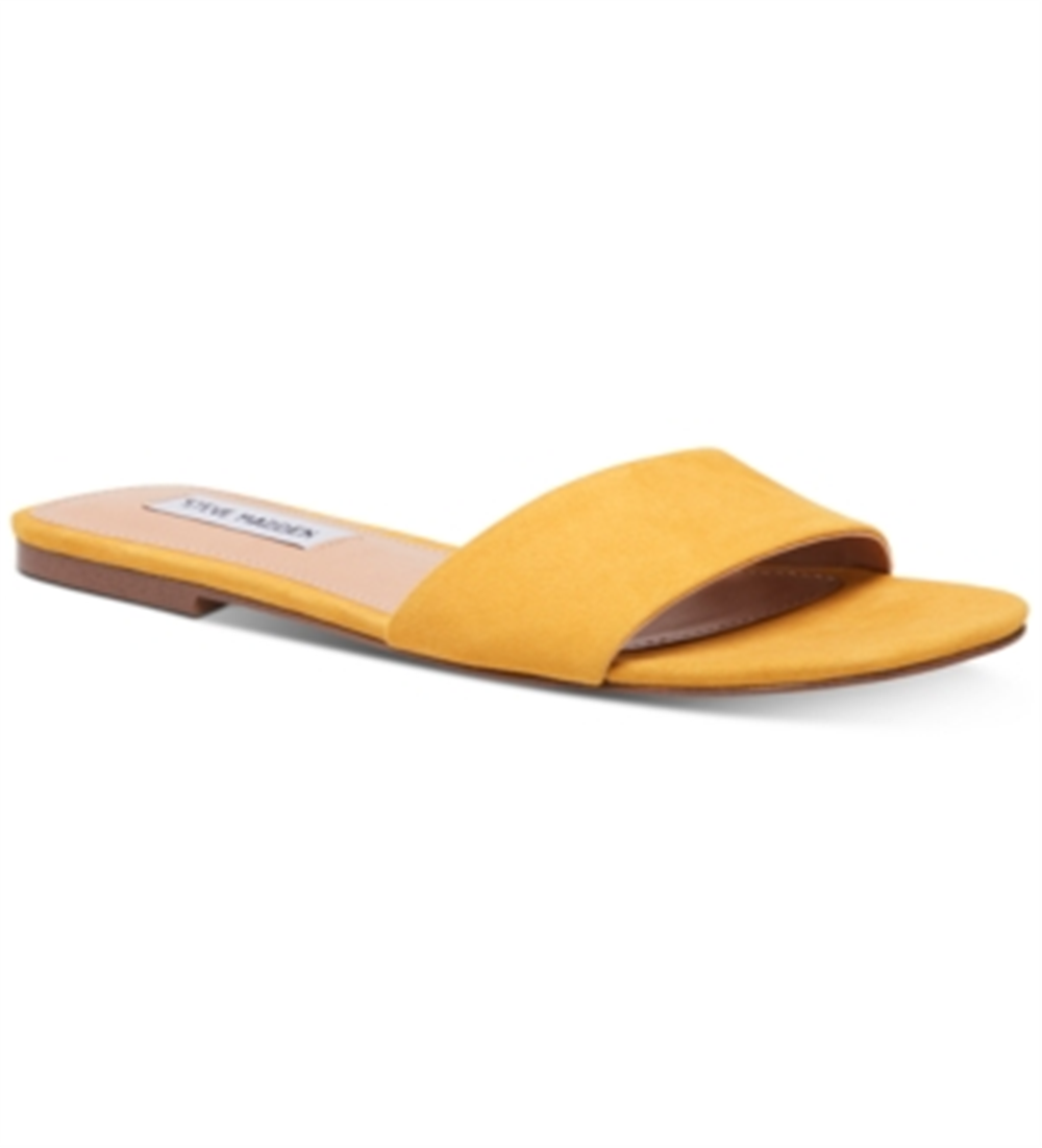 Steve Madden Women's BEV Mustard Suede Sandal Size 8