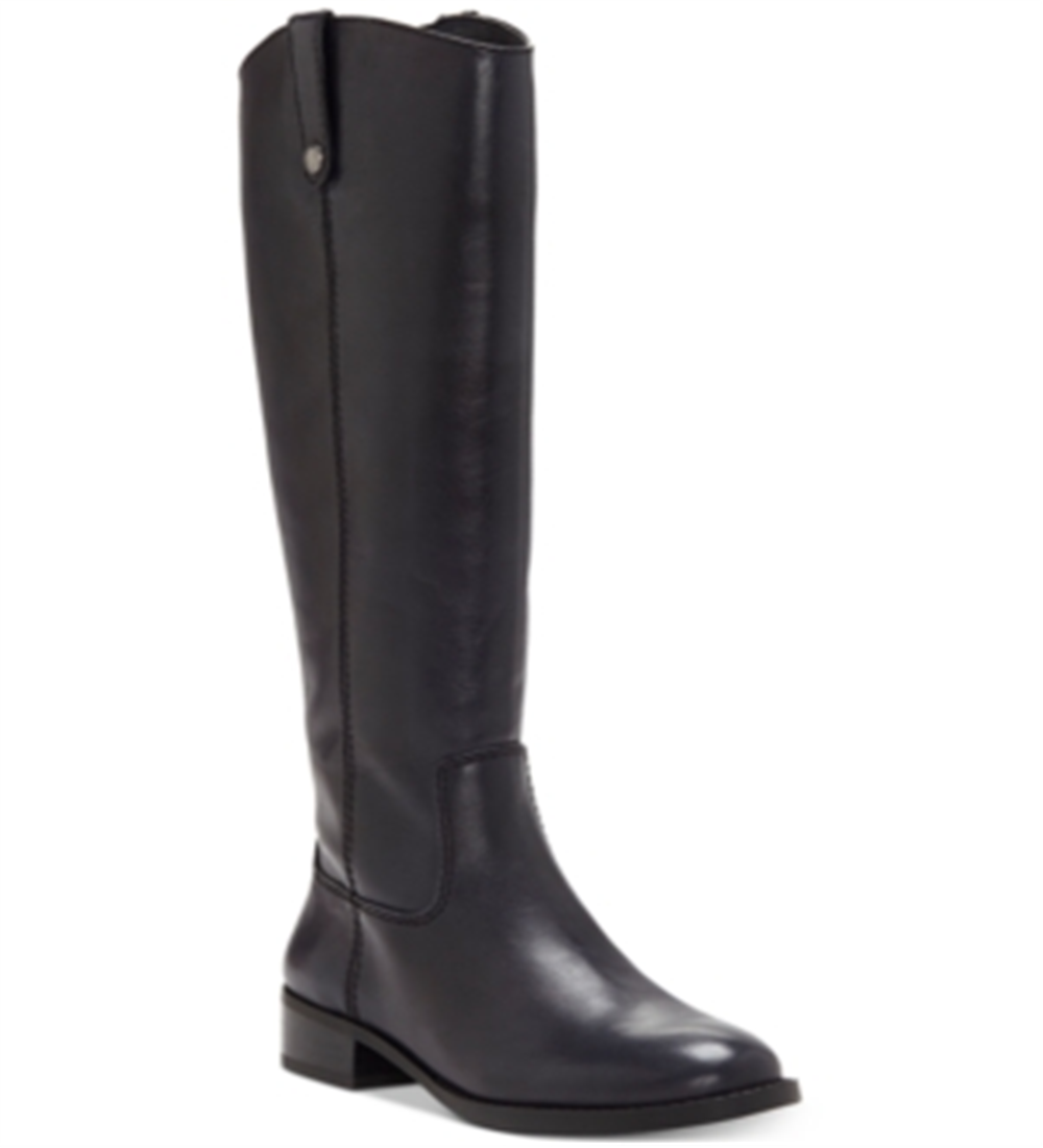 INC International Concepts Women's Fawne Leather Knee High Riding Boots Blue Size 5.5 M