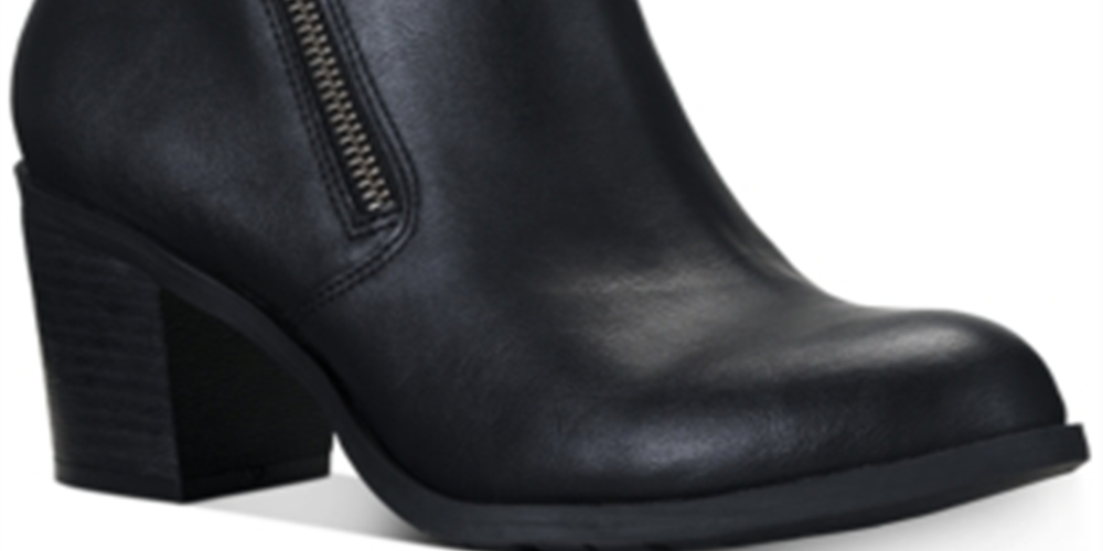 American Rag Women's Demitra Faux Leather Dress Ankle Black Size 5.5 M