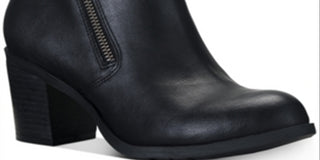 American Rag Women's Demitra Faux Leather Dress Ankle Black Size 5.5 M