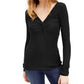 INC Women's Twist-Front Sweater  Black Size XL