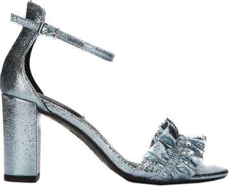 Kenneth Cole Reaction Women's Rise Ruffle Heeled Sandal Blue Size 10 M