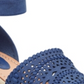 Indigo Rd. Women's Jordie Faux Leather Espadrille Wedge Sandals Blue Size 8.5 M
