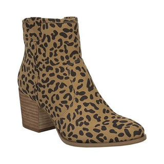 Carlos By Carlos Santana Women's Casual Tan Leopard Rowan Bootie Brown Size 7.5 M
