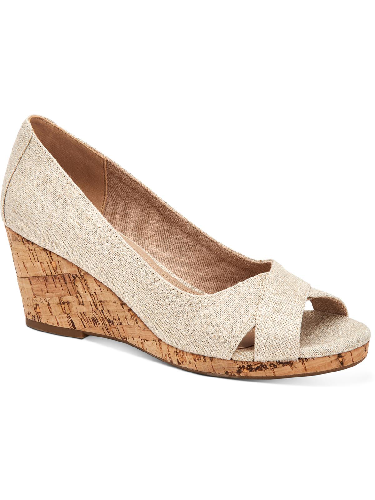 Charter Club Women's Toniie Wedge Sandals Platnium Size 7.5M