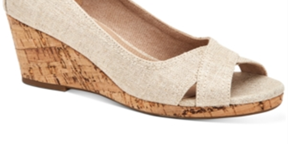 Charter Club Women's Toniie Wedge Sandals Platnium Size 7.5M