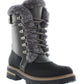 Khombu Women's Francie with Faux Fur Trim Boots Gray Size 6 M