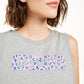 Levi's Women's  Printed Sleeveless Crew Neck Tank Top  Gray Size Medium