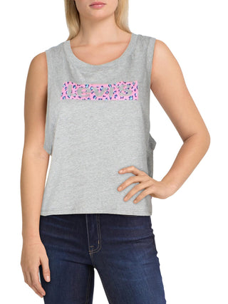 Levi's Women's Juniors Crop Logo Top Gray Size XS