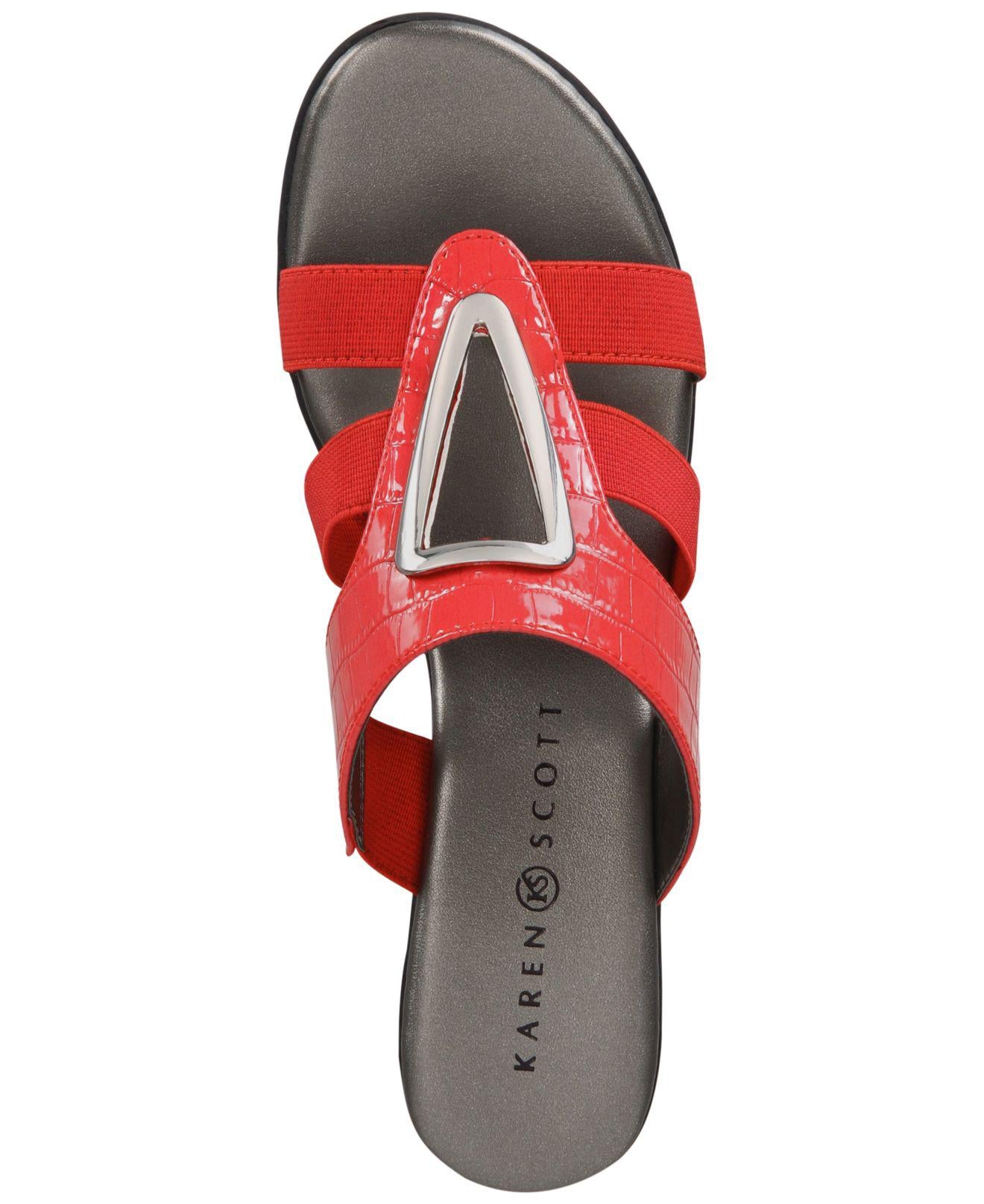 Karen Scott Women's Engle Sandals Red Size 9 M